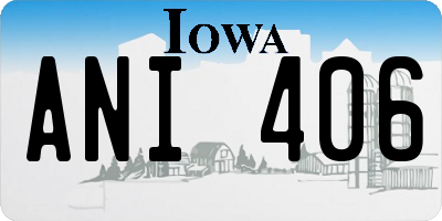 IA license plate ANI406
