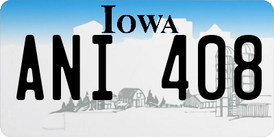 IA license plate ANI408