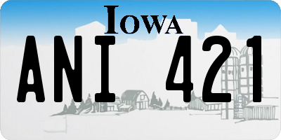 IA license plate ANI421
