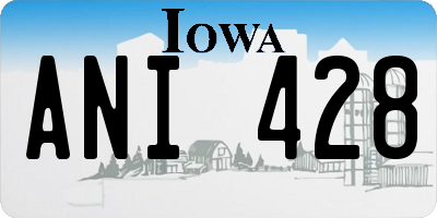 IA license plate ANI428