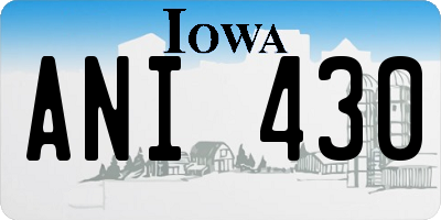IA license plate ANI430