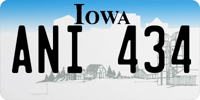 IA license plate ANI434