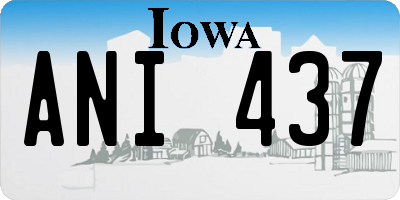 IA license plate ANI437