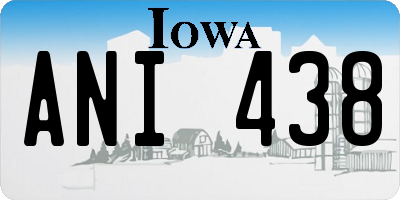 IA license plate ANI438