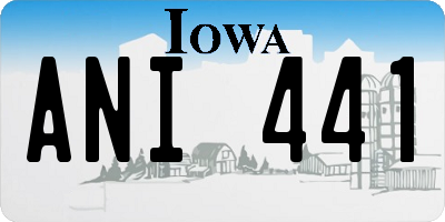 IA license plate ANI441