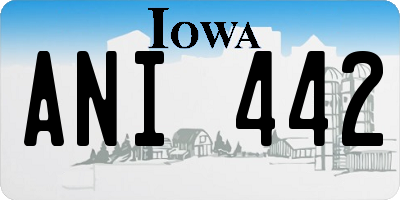 IA license plate ANI442
