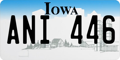 IA license plate ANI446