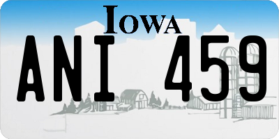 IA license plate ANI459