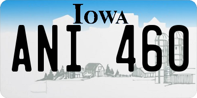 IA license plate ANI460