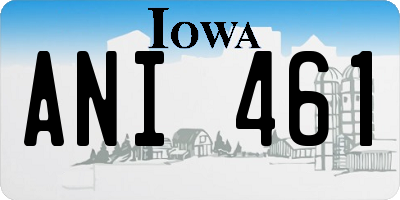 IA license plate ANI461
