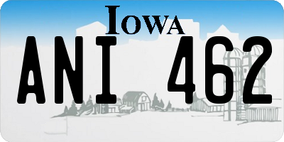 IA license plate ANI462