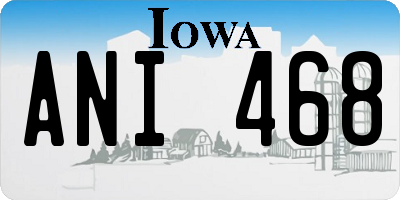 IA license plate ANI468