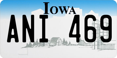 IA license plate ANI469