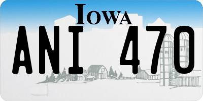 IA license plate ANI470