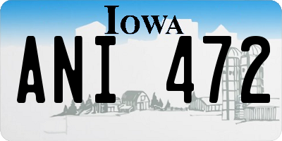 IA license plate ANI472