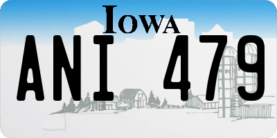 IA license plate ANI479