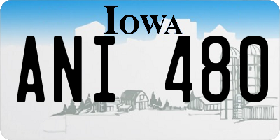 IA license plate ANI480