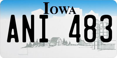 IA license plate ANI483