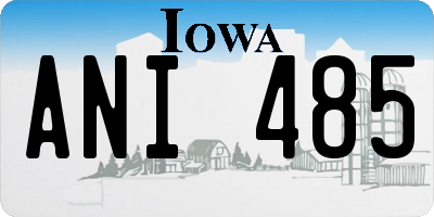 IA license plate ANI485