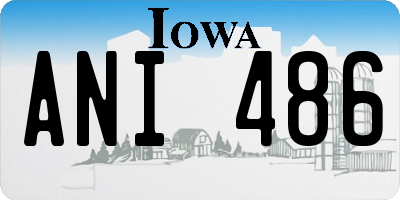 IA license plate ANI486
