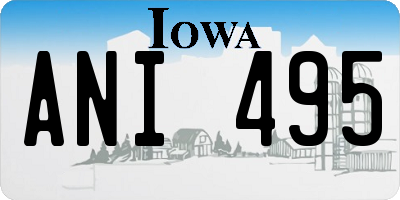 IA license plate ANI495