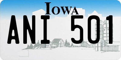IA license plate ANI501