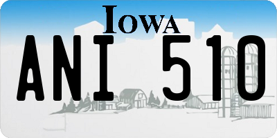 IA license plate ANI510