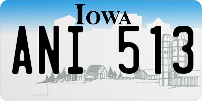 IA license plate ANI513