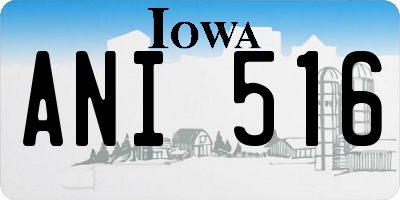 IA license plate ANI516
