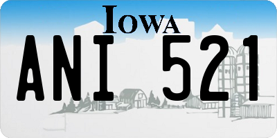 IA license plate ANI521