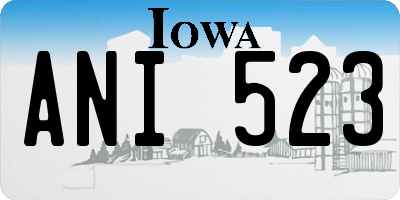 IA license plate ANI523