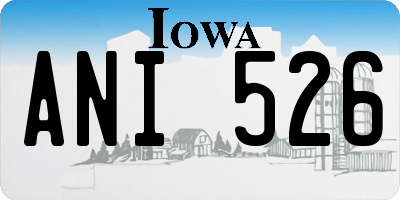 IA license plate ANI526