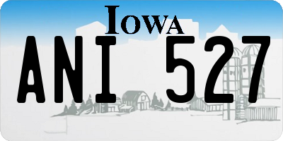 IA license plate ANI527