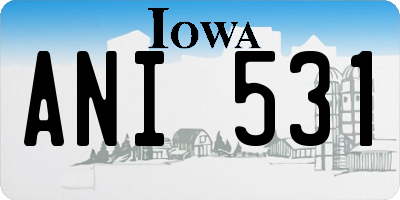 IA license plate ANI531