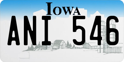 IA license plate ANI546