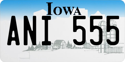 IA license plate ANI555