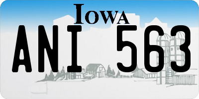 IA license plate ANI563