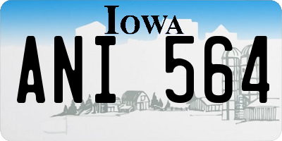IA license plate ANI564