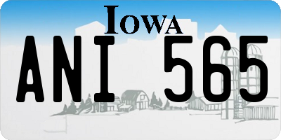 IA license plate ANI565