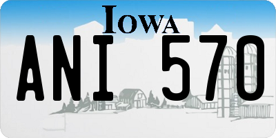 IA license plate ANI570