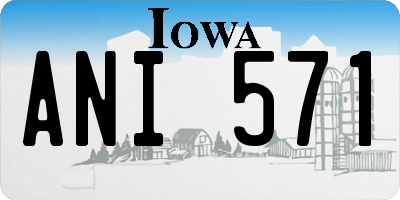 IA license plate ANI571