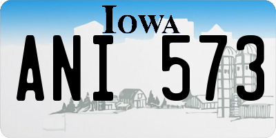 IA license plate ANI573