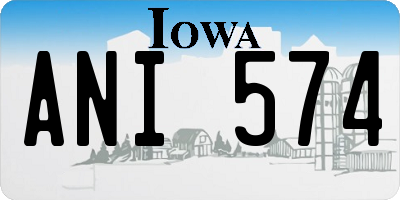 IA license plate ANI574