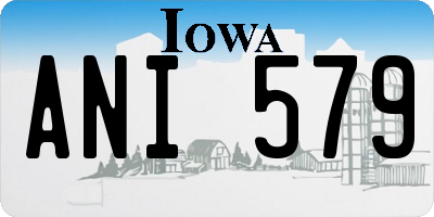 IA license plate ANI579