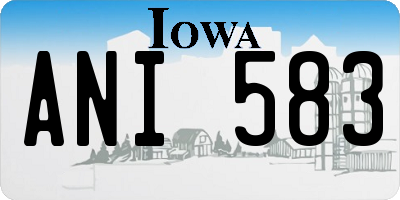 IA license plate ANI583