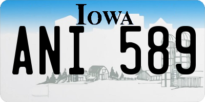 IA license plate ANI589