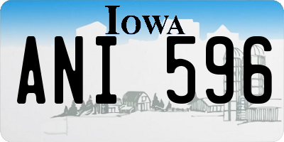 IA license plate ANI596