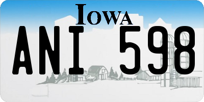 IA license plate ANI598