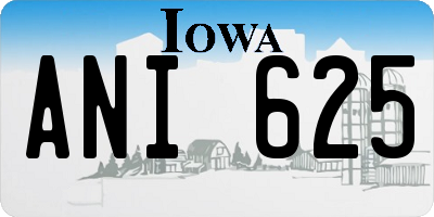 IA license plate ANI625