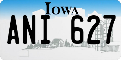 IA license plate ANI627
